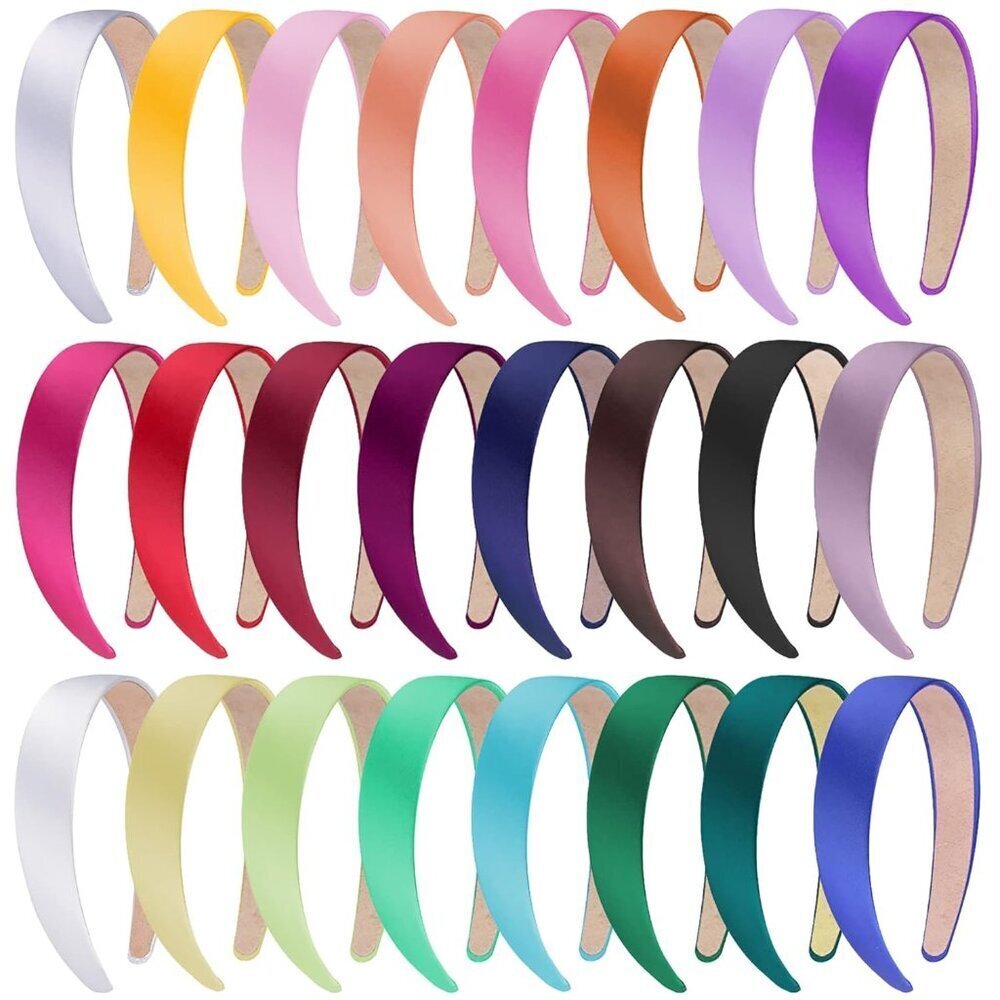 Satin Headbands 24 Colors Non-slip Flexible Hair Accessories Women Girls